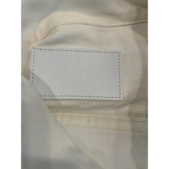 GOLDSIGN White Denim Jean Jacket, Size Medium - Picture 7 of 7